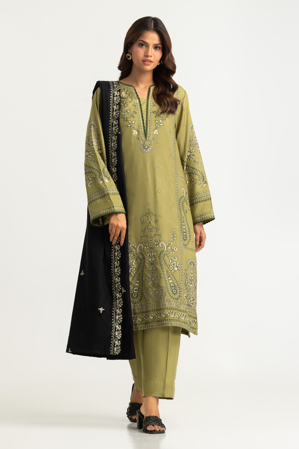 3PC Pashmina Embroidered Suit