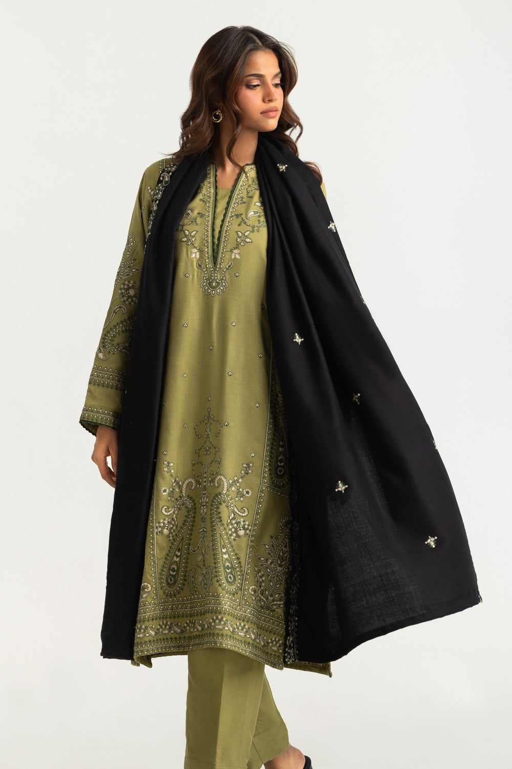 3PC Pashmina Embroidered Suit