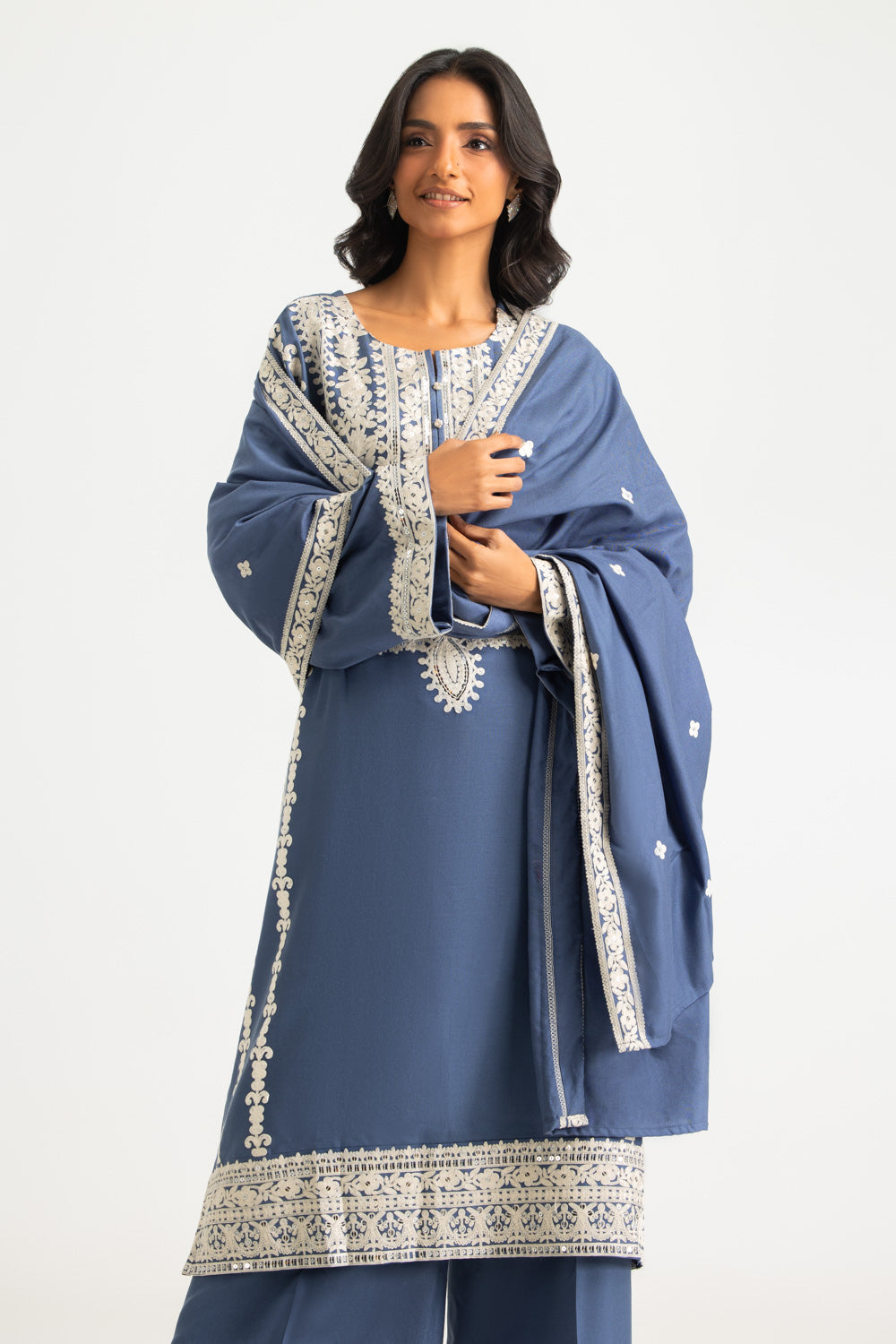 3PC Pashmina Embroidered Suit
