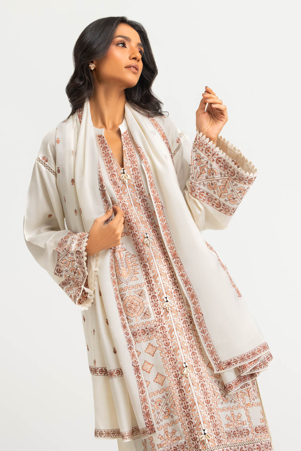 3PC Pashmina Embroidered Suit