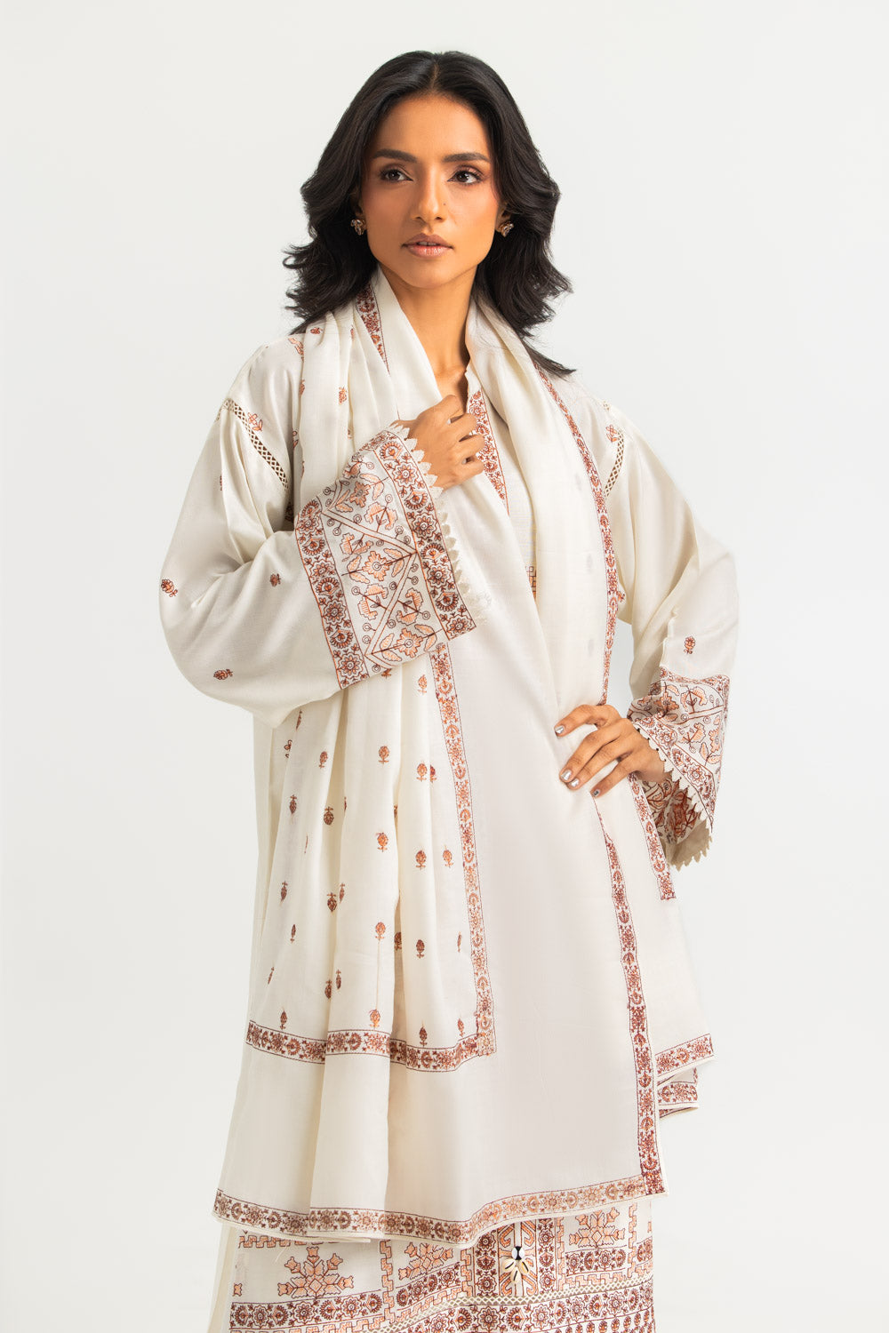 3PC Pashmina Embroidered Suit