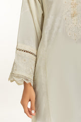 3PC Poly Cambric Printed Suit With Embroidered IPSTD-44749