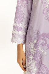 3PC Poly Cambric Printed Suit With Embroidered IPSTD-44751