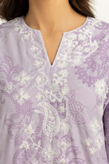 3PC Poly Cambric Printed Suit With Embroidered IPSTD-44751