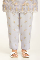 3PC Poly Slub Printed Suit With Embroidered IPSTD-44787