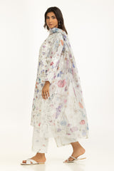 3PC Poly Slub Printed Suit With Embroidered IPSTD-44790