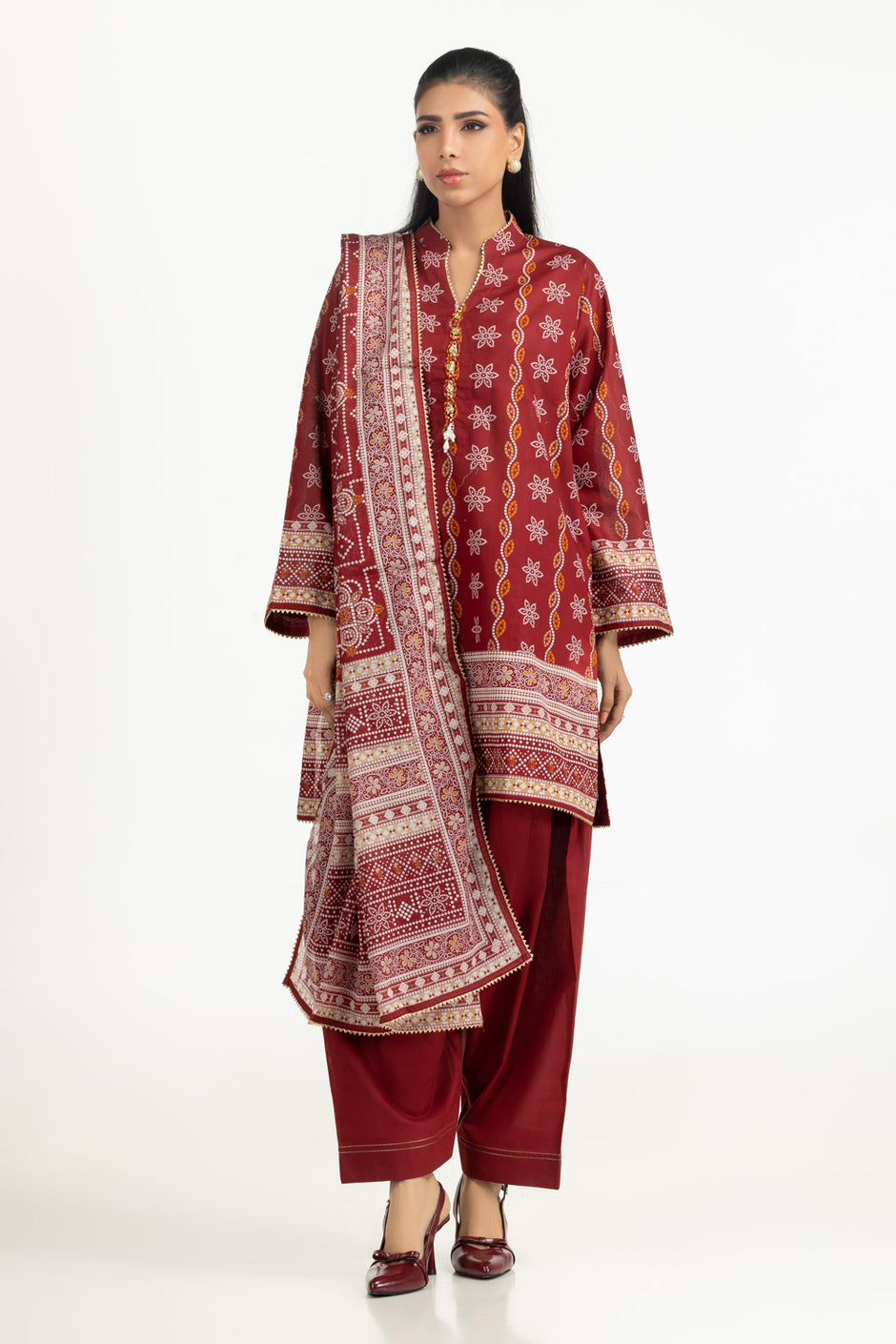 3PC Printed Lawn Suit