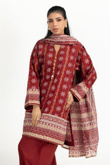 3PC Printed Lawn Suit IUSTKSD-2032