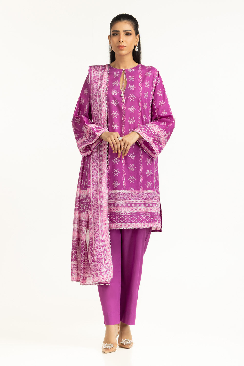 3PC Printed Lawn Suit