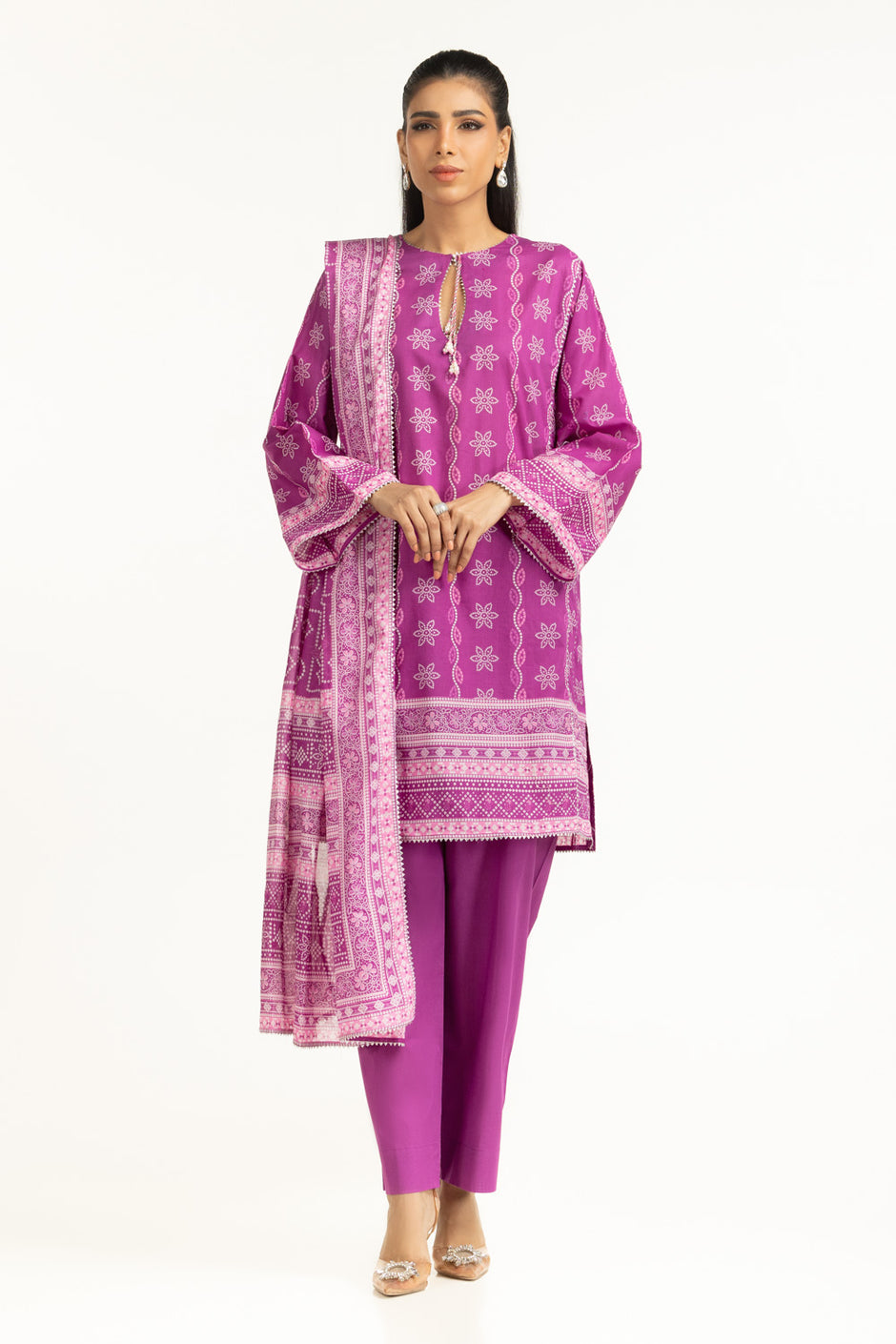3PC Printed Lawn Suit
