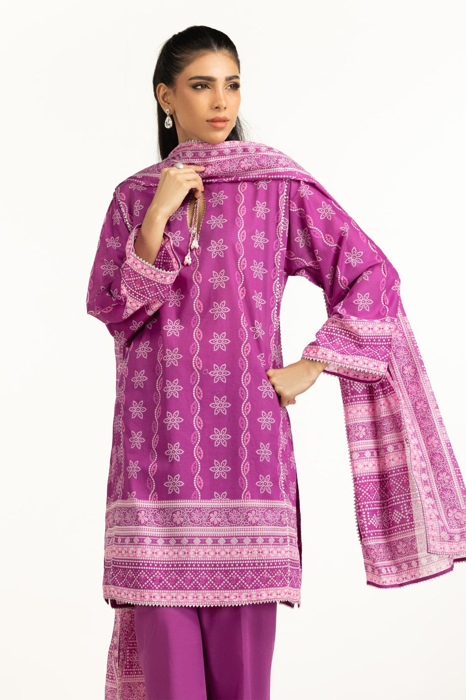 3PC Printed Lawn Suit