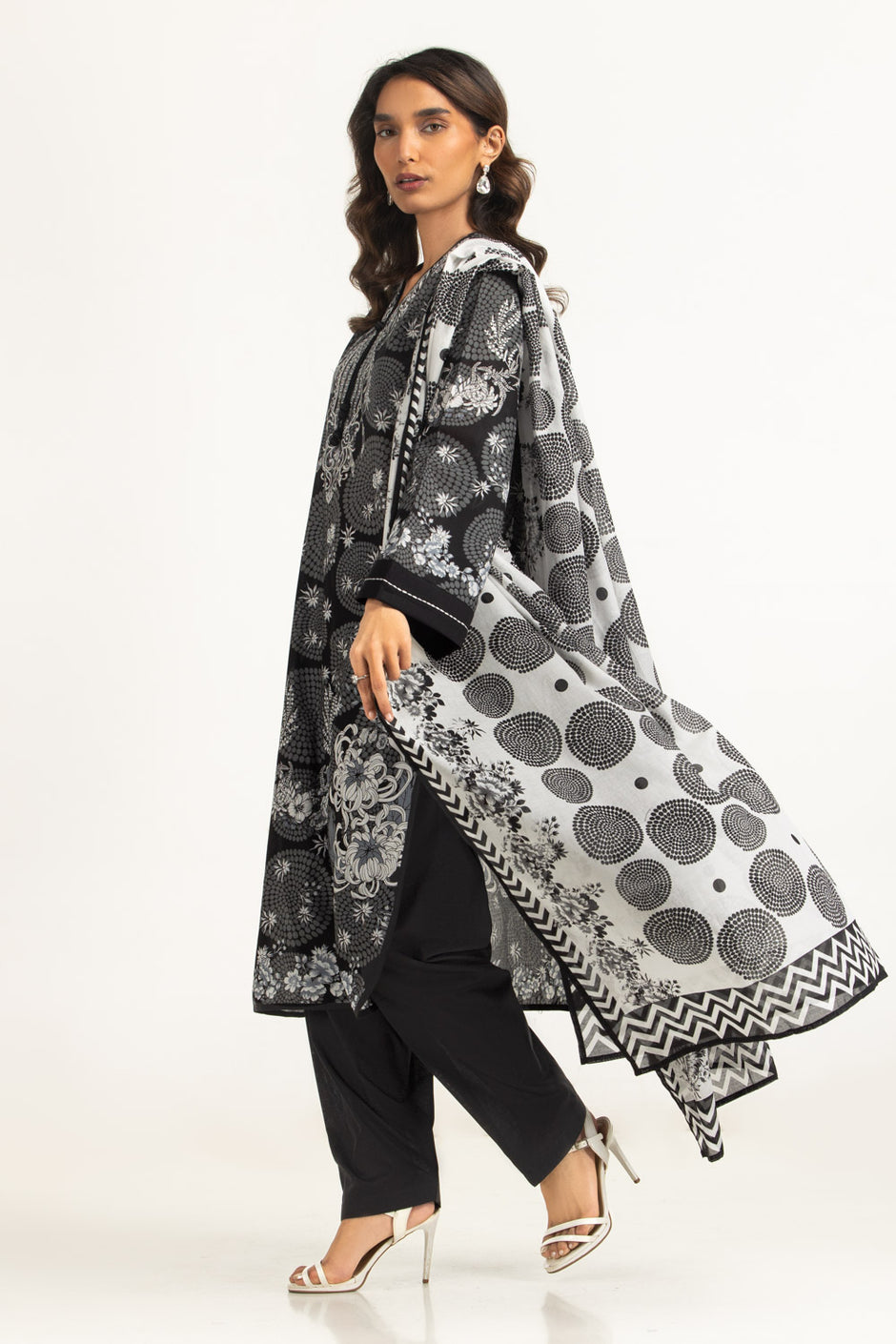 3PC Printed Lawn Suit