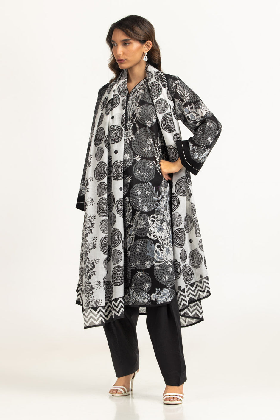 3PC Printed Lawn Suit