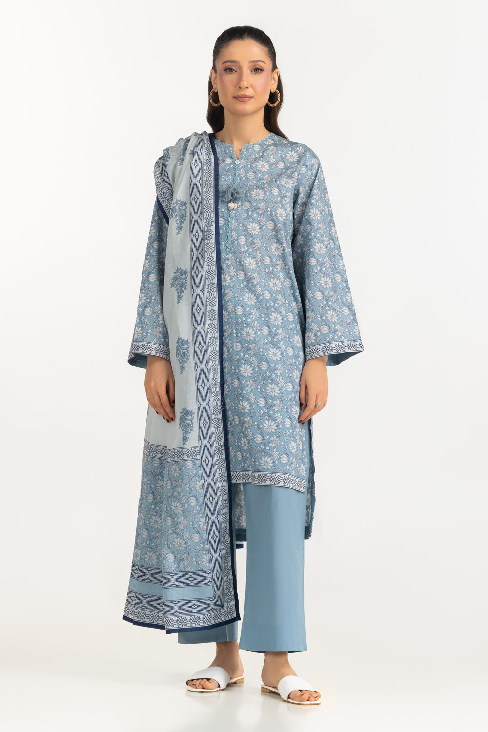 3PC Printed Lawn Suit IUSTKSD-2175