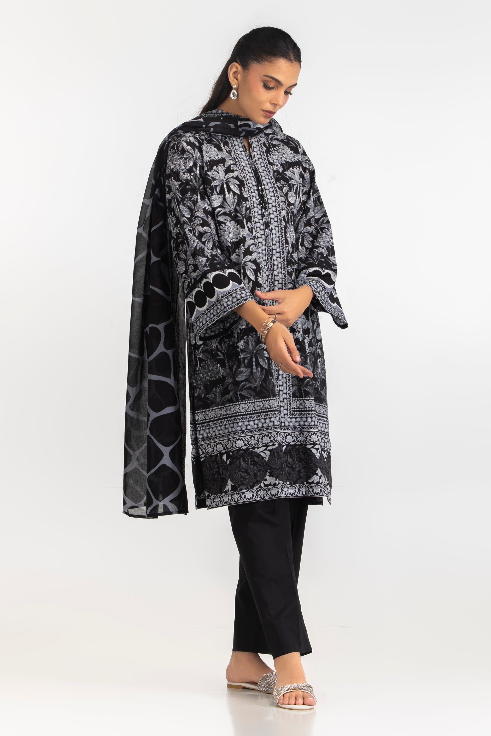 3PC Printed Lawn Suit