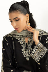 3PC Rawsilk Embroidered Suit IPSTD-45039