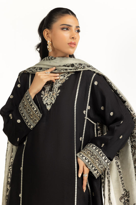 3PC Rawsilk Embroidered Suit IPSTD-45039