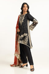 3PC Rawsilk Embroidered Suit IPSTD-77419