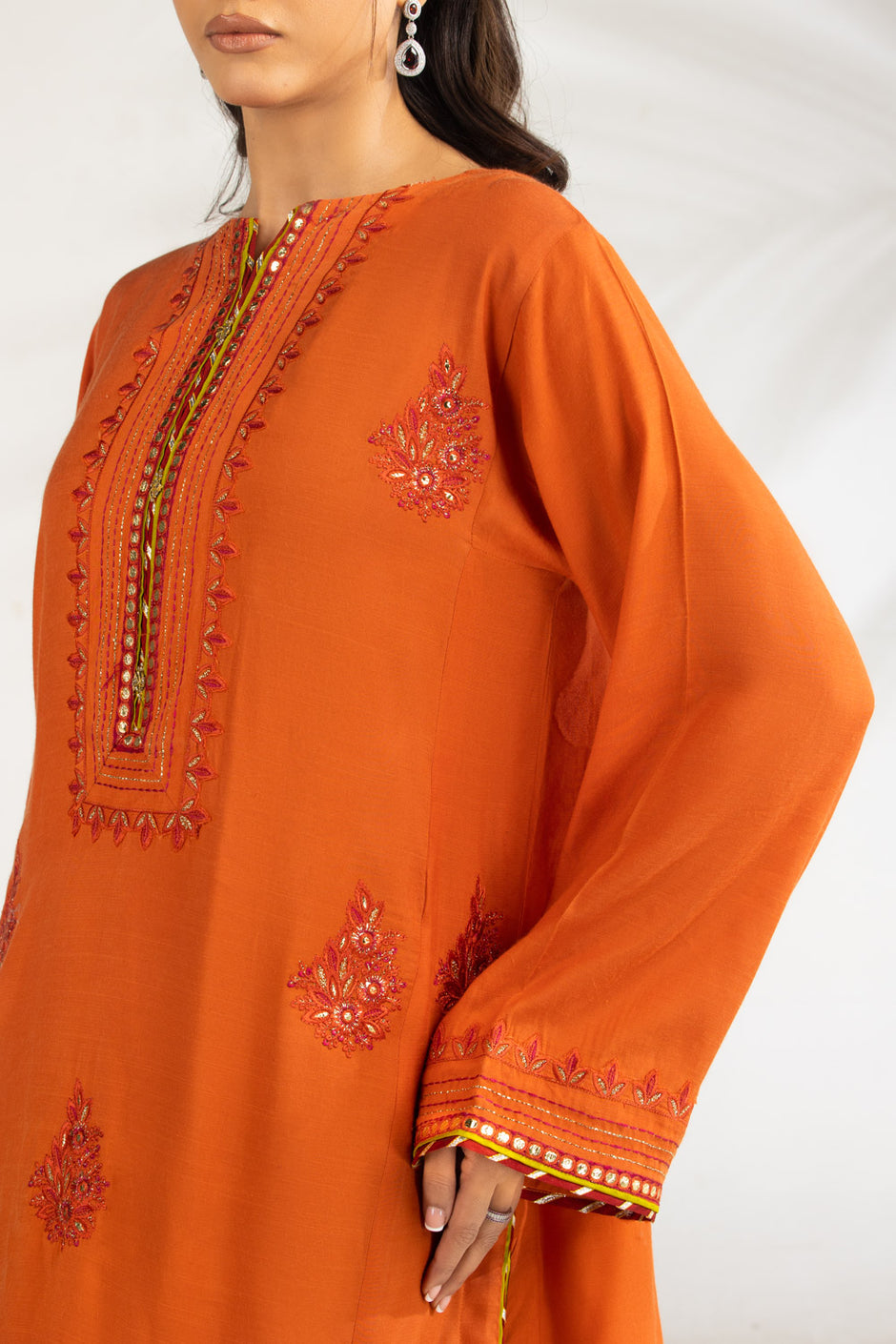 3PC Rawsilk Embroidered Suit IPSTD-77582