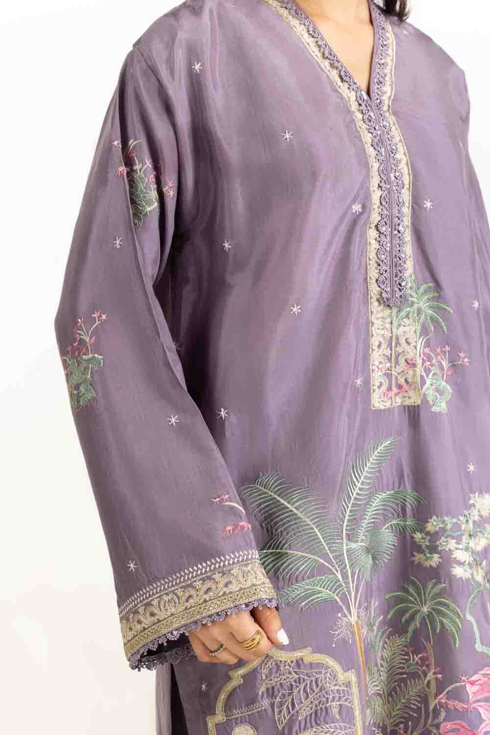 3PC Rawsilk Embroidered Suit IUSTKSD-1065