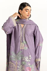 3PC Rawsilk Embroidered Suit IUSTKSD-1065