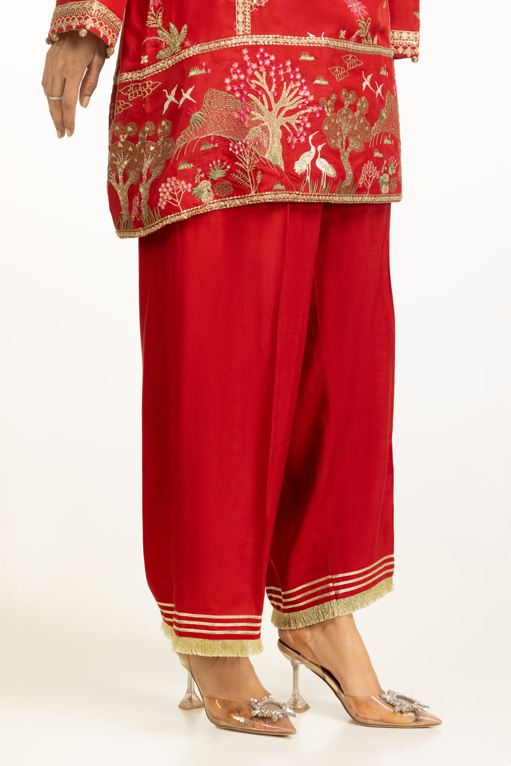 3PC Rawsilk Embroidered Suit IUSTKSD-1066