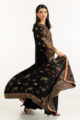 3PC Rawsilk Embroidered Suit IUSTKSD-1072