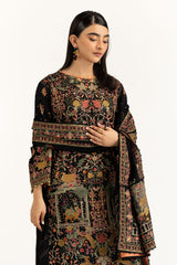 3PC Rawsilk Embroidered Suit IUSTKSD-1072