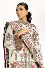 3PC Rawsilk Embroidered Suit IUSTKSD-1074