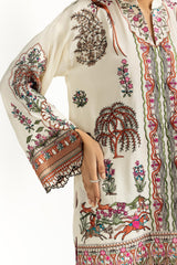 3PC Rawsilk Embroidered Suit IUSTKSD-1074