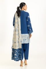 3PC Rawsilk Embroidered Suit IUSTKSD-1259