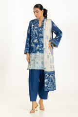 3PC Rawsilk Embroidered Suit IUSTKSD-1259