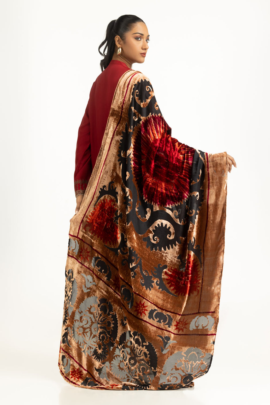 3PC Rawsilk Embroidered Suit