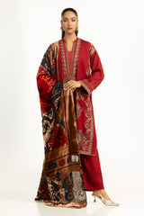 3PC Rawsilk Embroidered Suit IUSTKSD-1311