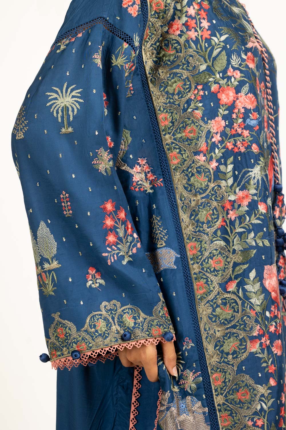 3PC Rawsilk Embroidered Suit IUSTKSD-622