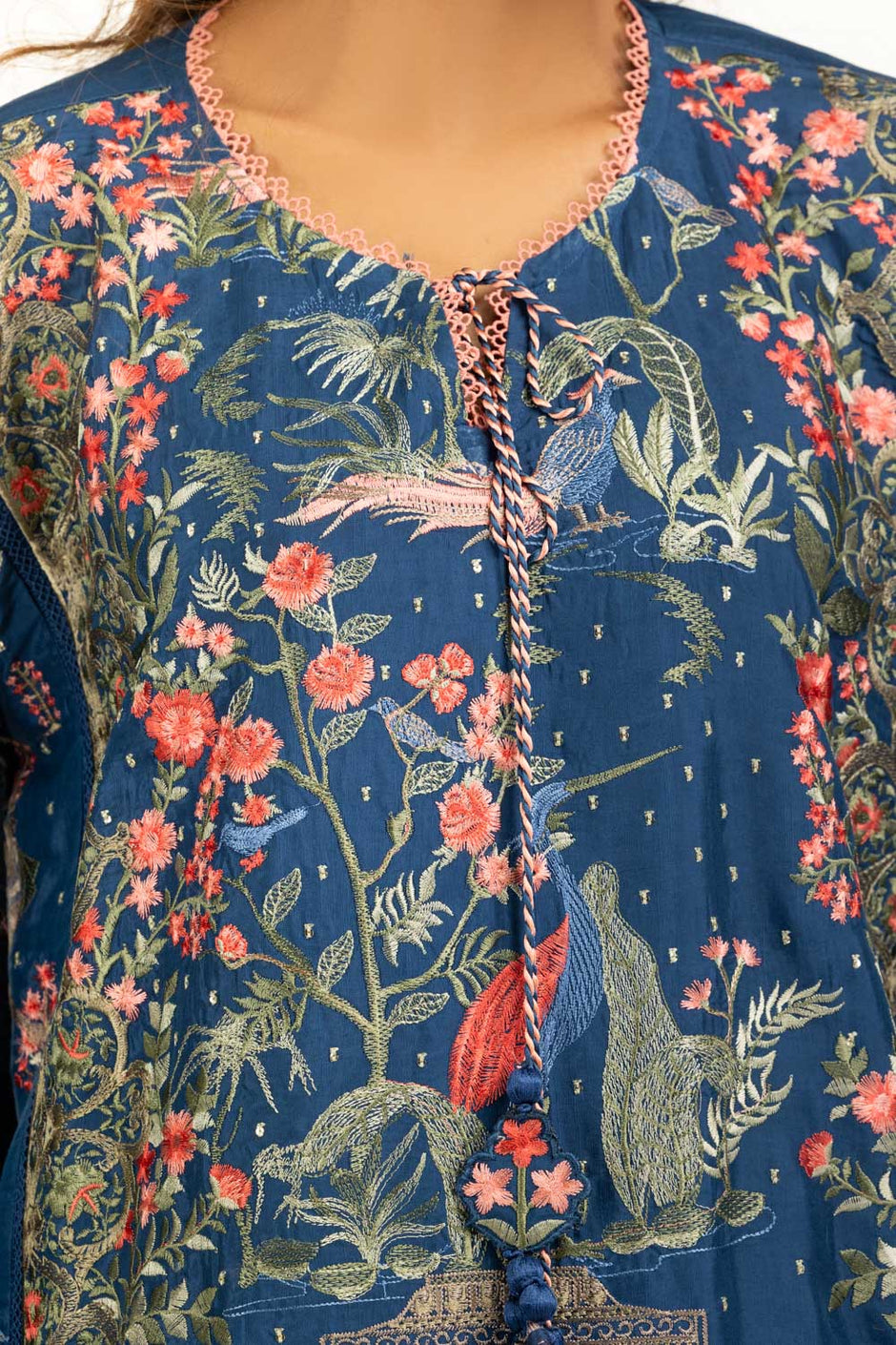 3PC Rawsilk Embroidered Suit