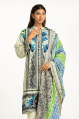 3PC Self Jacquard Printed Suit IUSTKSD-1170