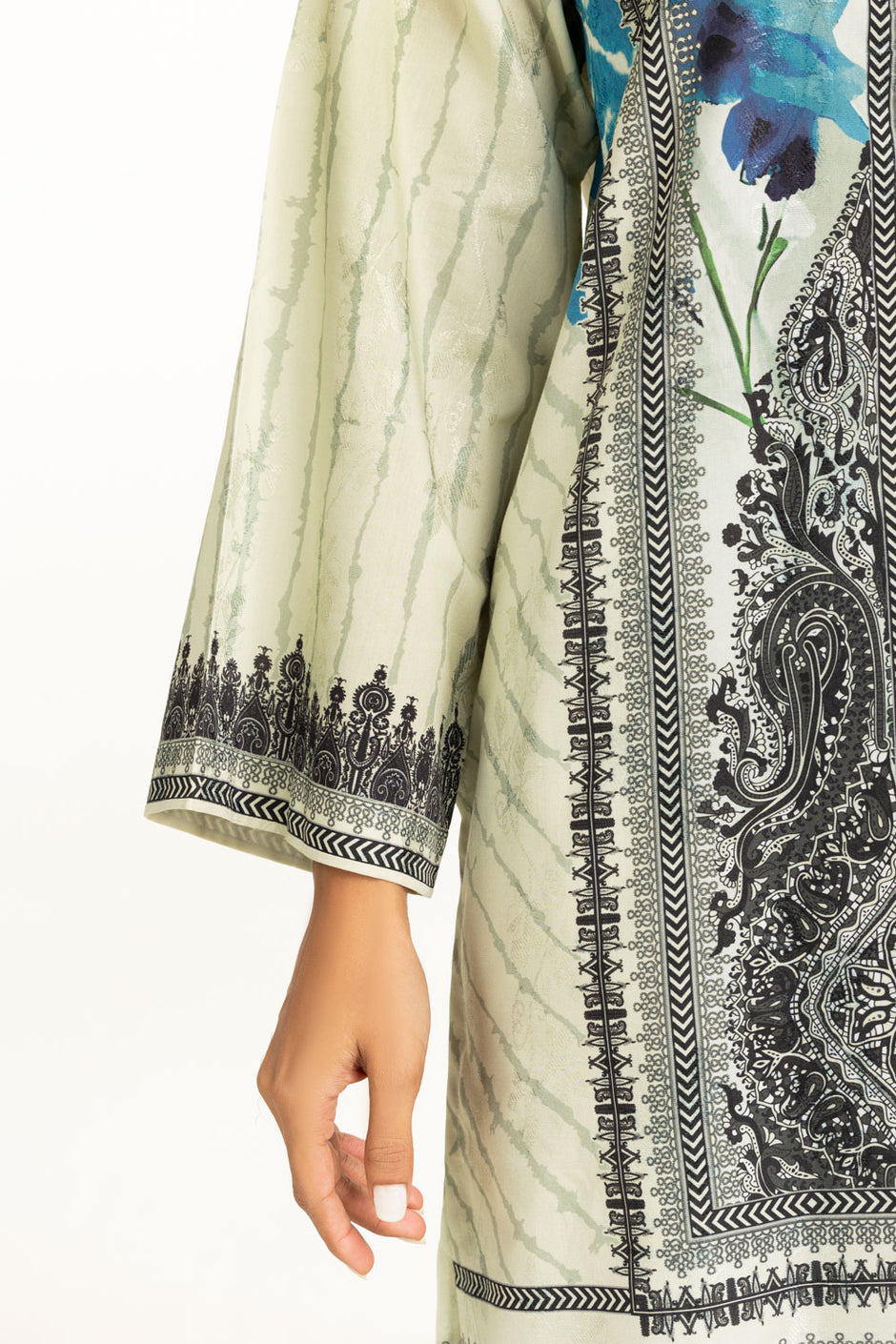 3PC Self Jacquard Printed Suit