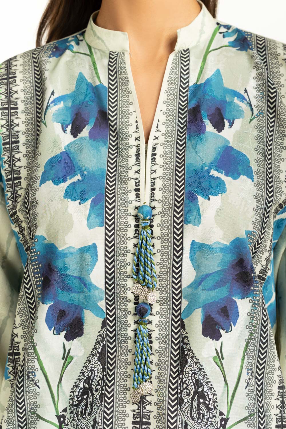 3PC Self Jacquard Printed Suit IUSTKSD-1170