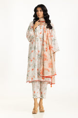 3PC Self Jacquard Printed Suit IUSTKSD-1171
