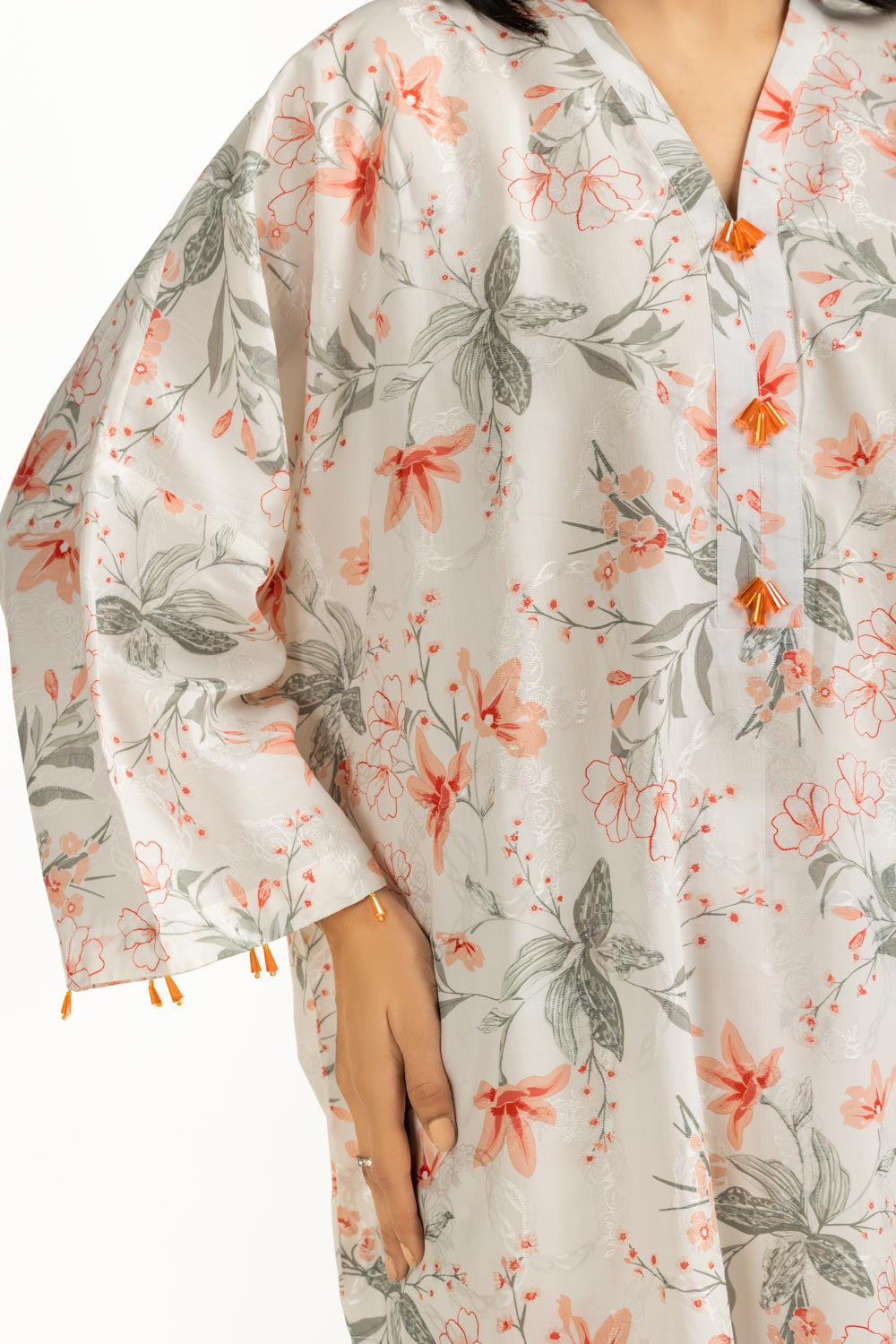 3PC Self Jacquard Printed Suit IUSTKSD-1171