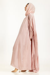 3PC Shimmer Georgette Abaya And Embellished Inner With Scarf IPAB-22157