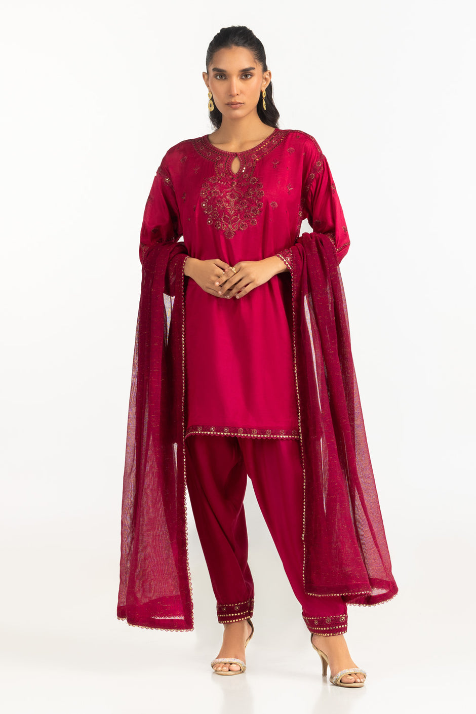 3PC Thai Silk Embroidered Suit
