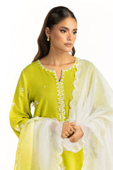 3PC Viscose Raw Silk Embroidered Suit IPSTD-44744