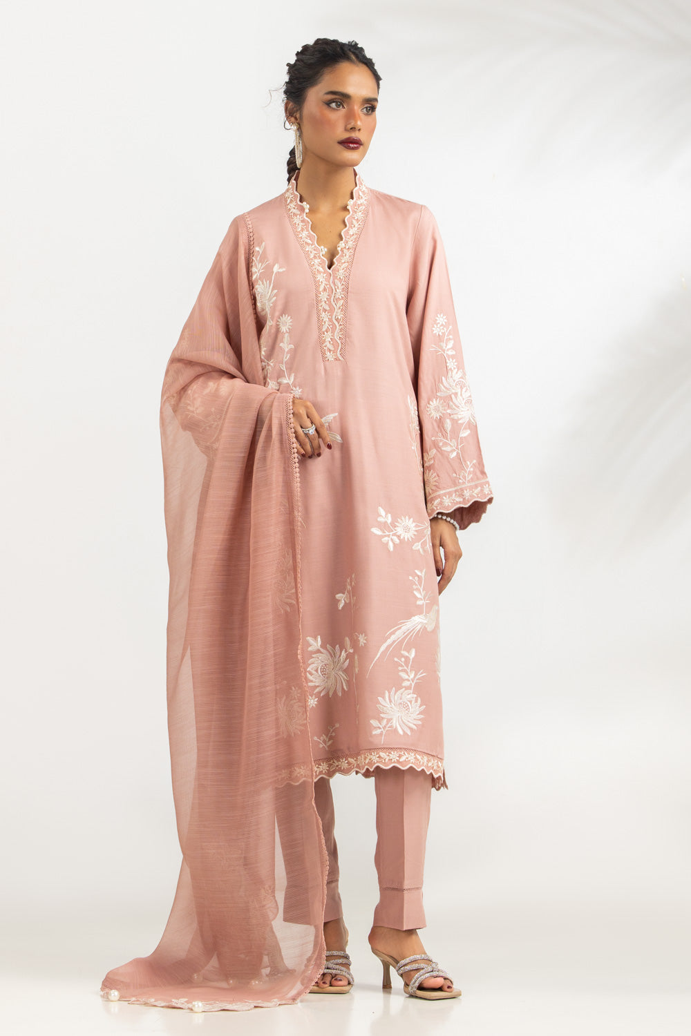 3PC Viscose Rawsilk Embroidered Suit IPSTD-44741
