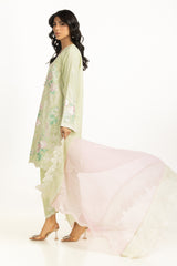 3PC Viscose Rawsilk Embroidered Suit IPSTD-44742