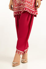 3PC Viscose Rawsilk Embroidered Suit IPSTD-44745