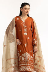 3PC Viscose Rawsilk Embroidered Suit IPSTD-44747