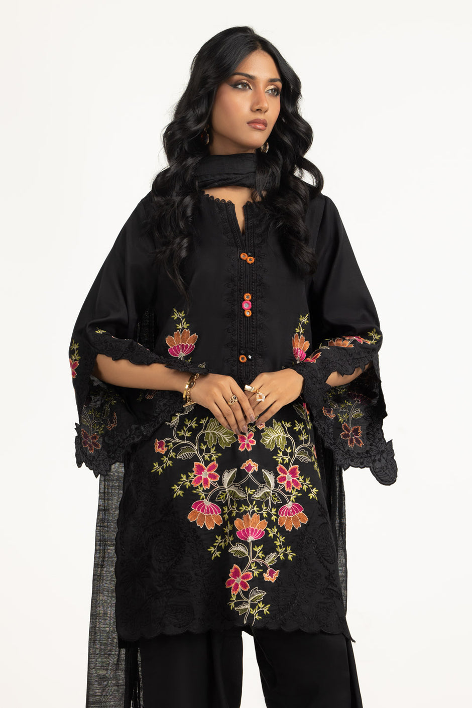 3PC Viscose Rawsilk Embroidered Suit IPSTD-44857