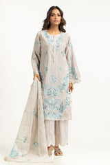 3PC Viscose Rawsilk Embroidered Suit IPSTD-44859